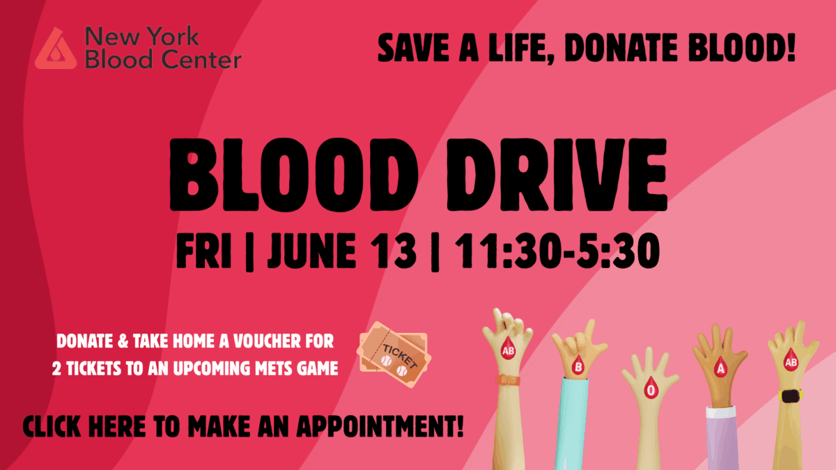 Link to registration page for Blood Drive on Friday, June 13, 11:30-5:30